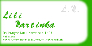 lili martinka business card